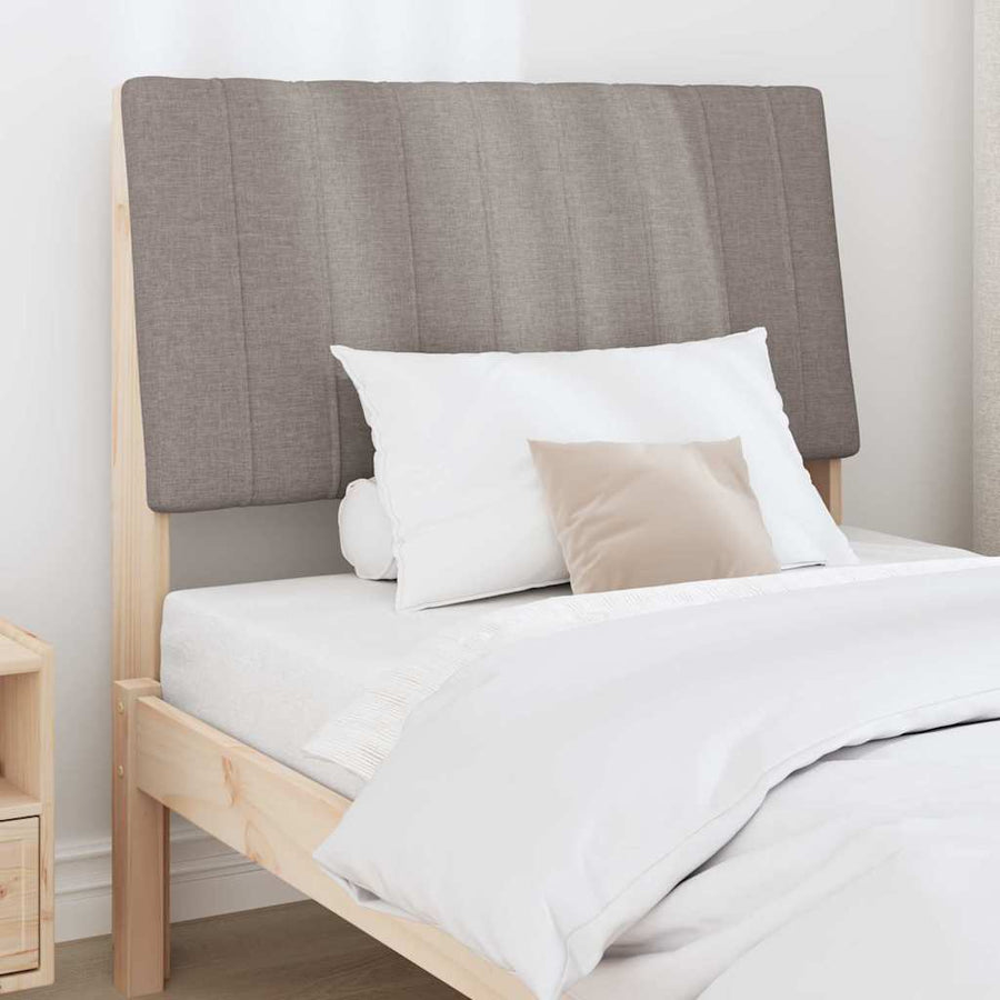 Gestoffeerd hoofdbord Taupe 90 cm Massief grenenhout