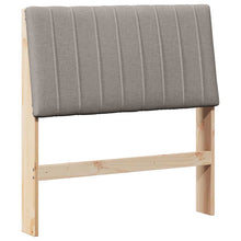 Gestoffeerd hoofdbord Taupe 90 cm Massief grenenhout