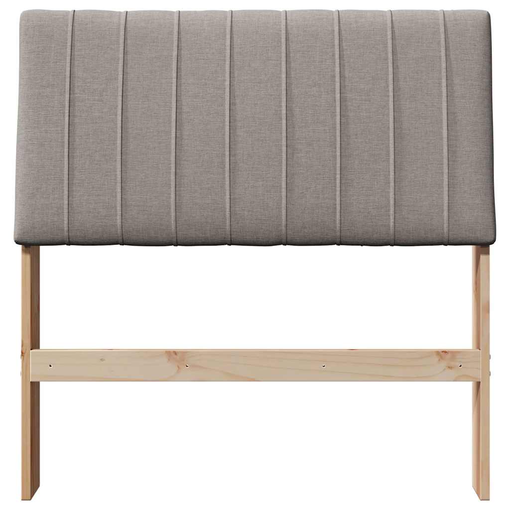 Gestoffeerd hoofdbord Taupe 90 cm Massief grenenhout
