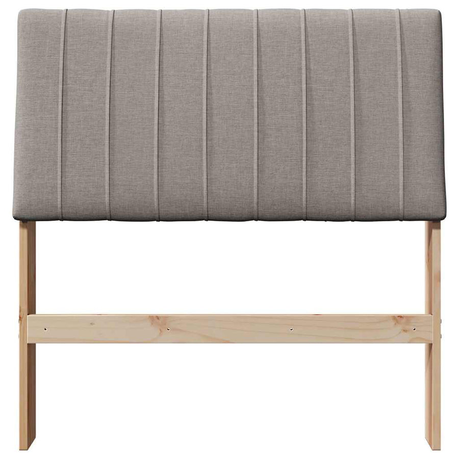 Gestoffeerd hoofdbord Taupe 90 cm Massief grenenhout