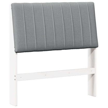 Gestoffeerd hoofdbord Lichtgrijs 90 cm Massief grenenhout