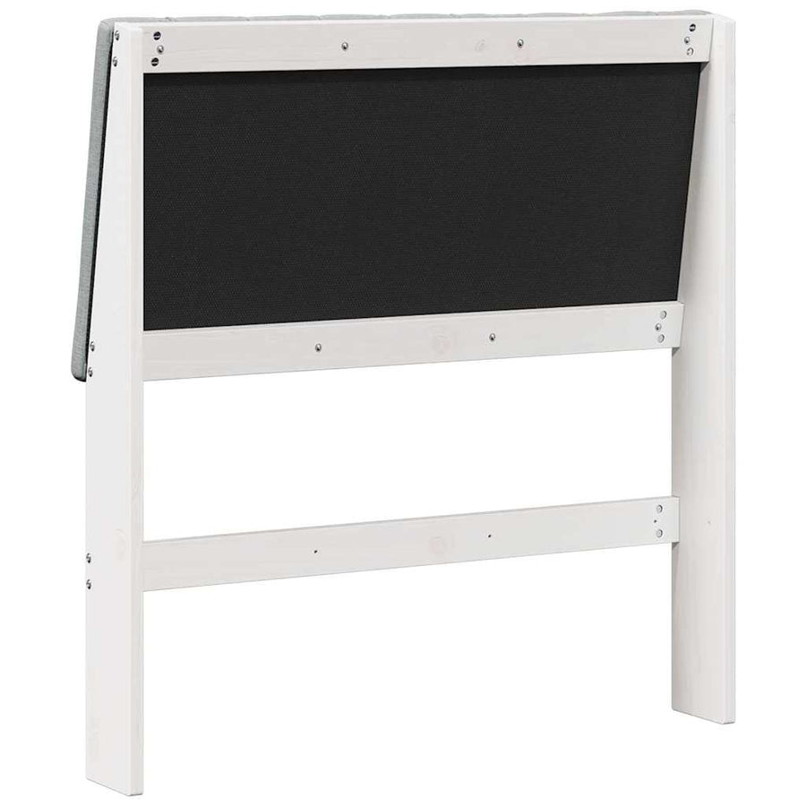 Gestoffeerd hoofdbord Lichtgrijs 90 cm Massief grenenhout