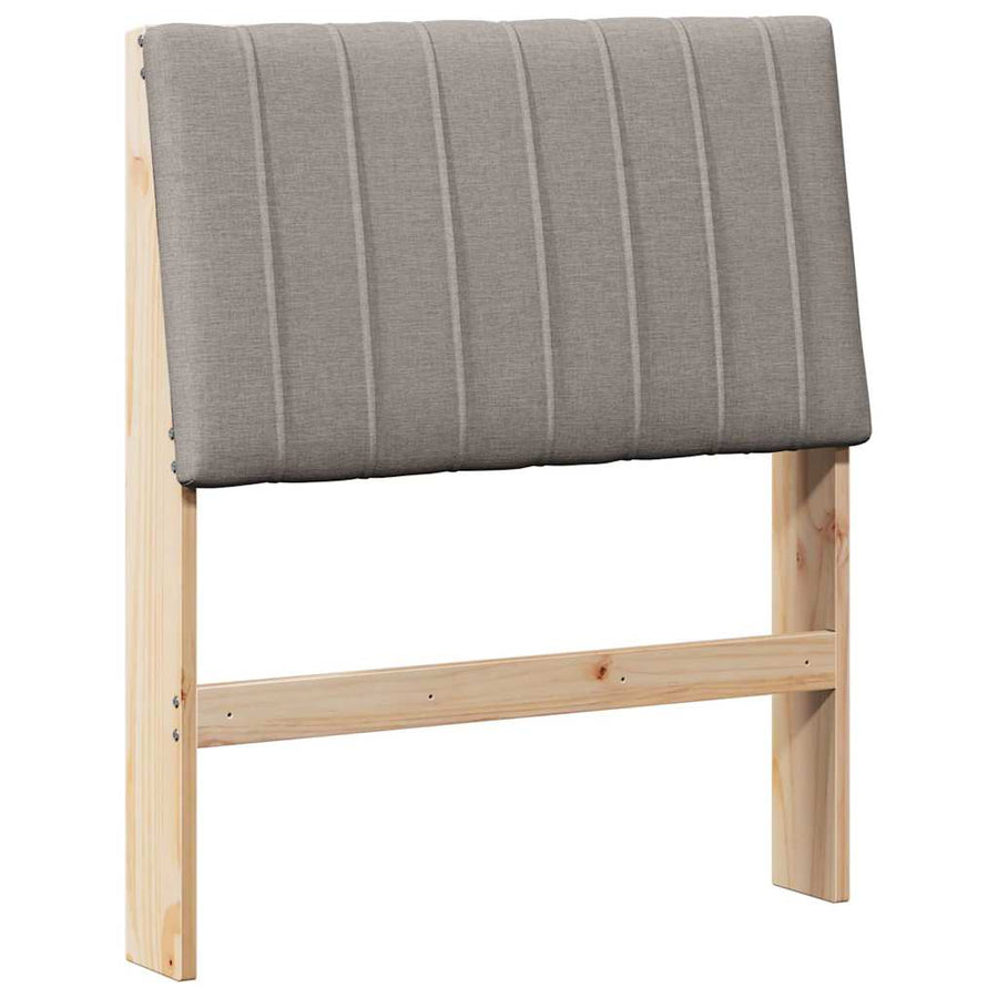 Gestoffeerd hoofdbord Taupe 80 cm Massief grenenhout