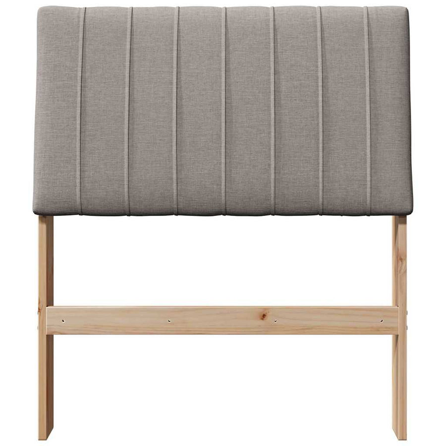 Gestoffeerd hoofdbord Taupe 80 cm Massief grenenhout