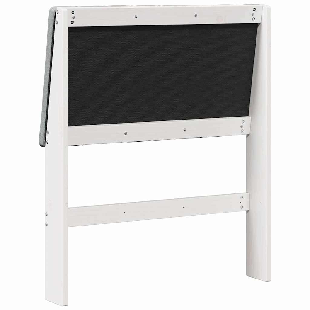 Gestoffeerd hoofdbord Lichtgrijs 80 cm Massief grenenhout