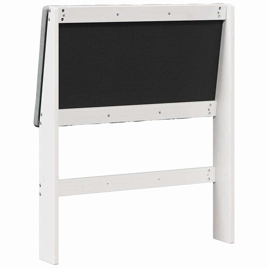 Gestoffeerd hoofdbord Lichtgrijs 80 cm Massief grenenhout