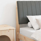 Upholstered headboard Dark Grey 75 cm Solid pine wood
