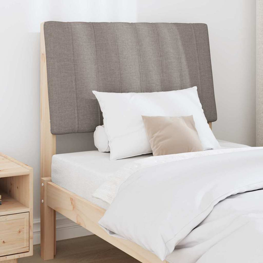 Gestoffeerd hoofdbord Taupe 75 cm Massief grenenhout