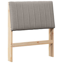 Gestoffeerd hoofdbord Taupe 75 cm Massief grenenhout