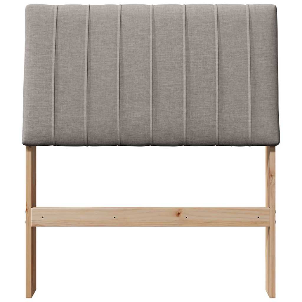 Gestoffeerd hoofdbord Taupe 75 cm Massief grenenhout