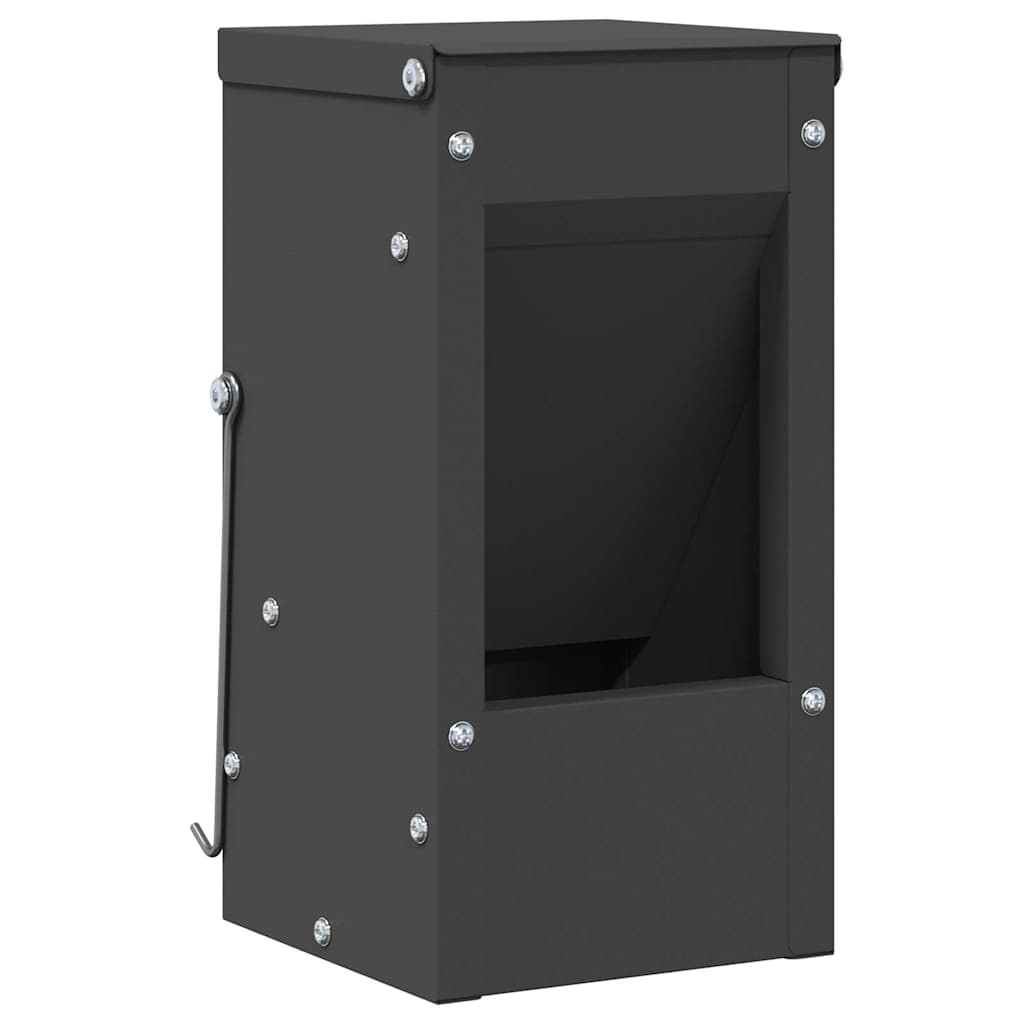 Konijnenvoer Zwart 12,5 x 12,5 x 25 cm Koudgewalst Staal