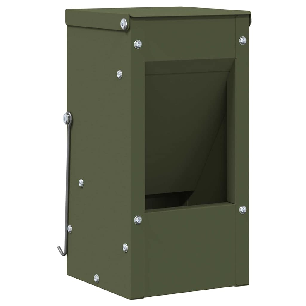 Konijnenvoer Olijf Groen 12,5 x 12,5 x 25 cm Koudgewalst Staal