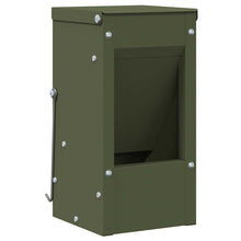 Konijnenvoer Olijf Groen 12,5 x 12,5 x 25 cm Koudgewalst Staal
