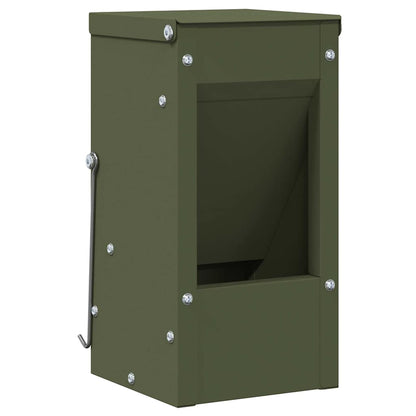 Konijnenvoer Olijf Groen 12,5 x 12,5 x 25 cm Koudgewalst Staal