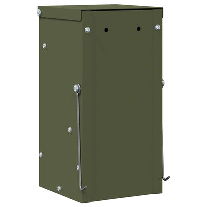 Konijnenvoer Olijf Groen 12,5 x 12,5 x 25 cm Koudgewalst Staal