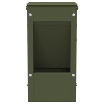 Konijnenvoer Olijf Groen 12,5 x 12,5 x 25 cm Koudgewalst Staal