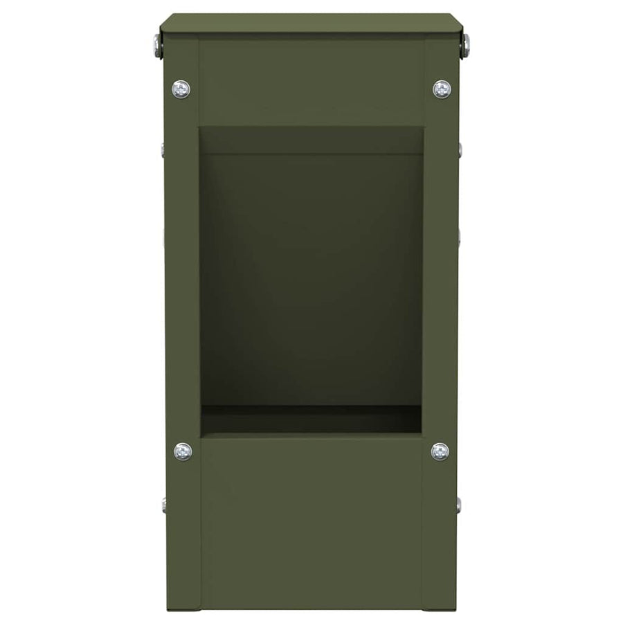 Konijnenvoer Olijf Groen 12,5 x 12,5 x 25 cm Koudgewalst Staal