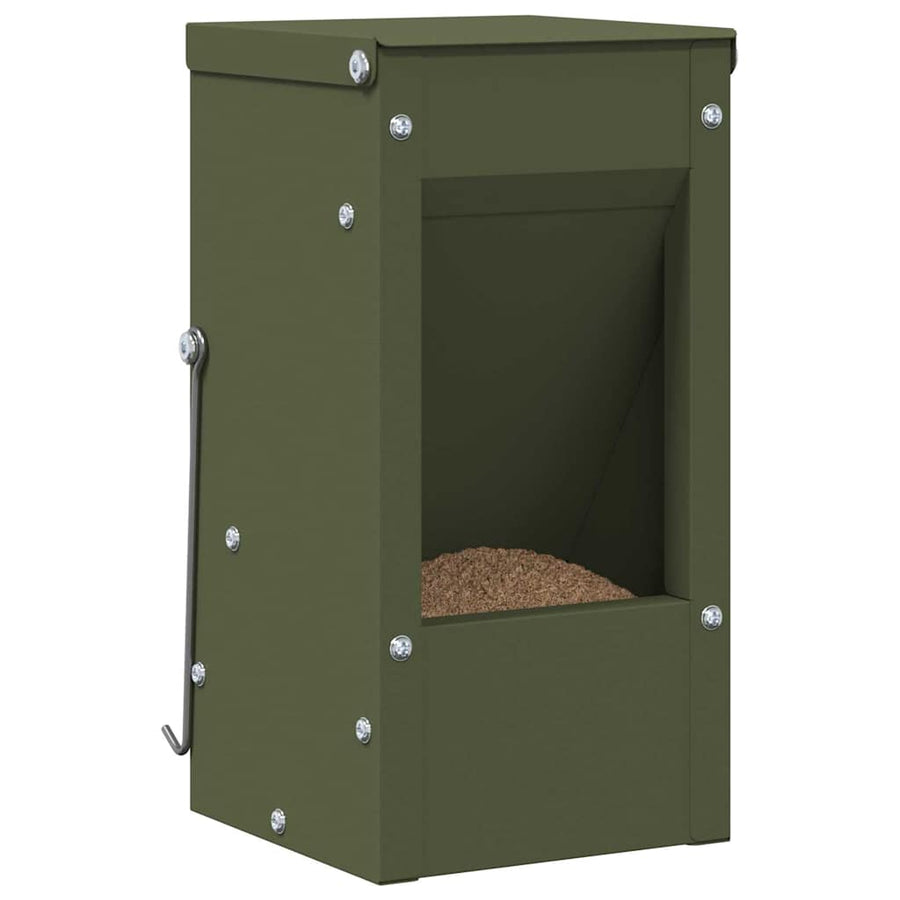 Konijnenvoer Olijf Groen 12,5 x 12,5 x 25 cm Koudgewalst Staal