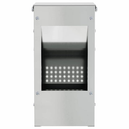 Konijnenvoer Zilver 12,5 x 12,5 x 25 cm Gegalvaniseerd staal