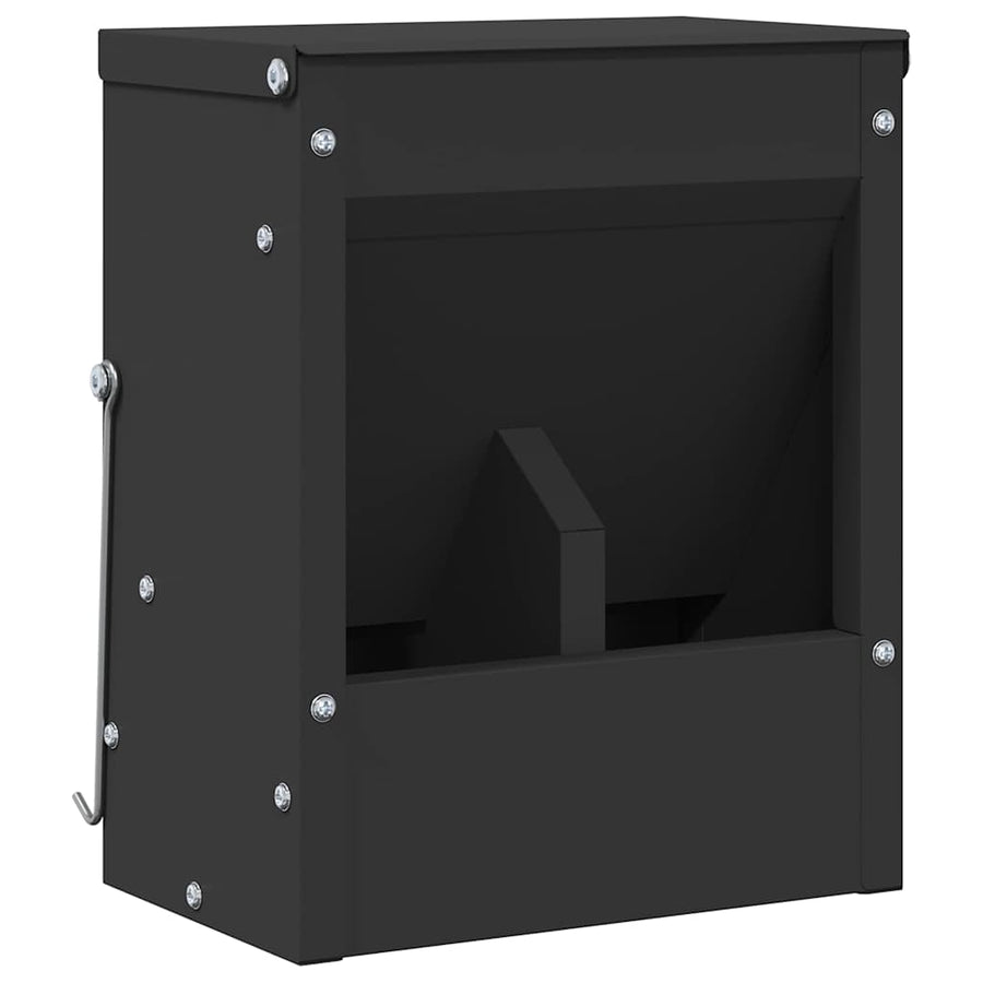 Konijnenvoer Zwart 20 x 12,5 x 25 cm Koudgewalst Staal