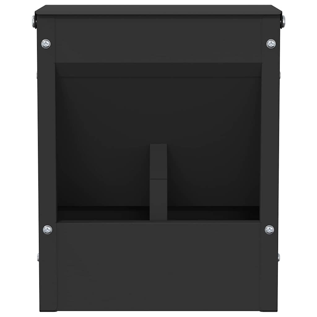 Konijnenvoer Zwart 20 x 12,5 x 25 cm Koudgewalst Staal