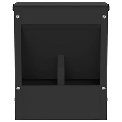 Konijnenvoer Zwart 20 x 12,5 x 25 cm Koudgewalst Staal