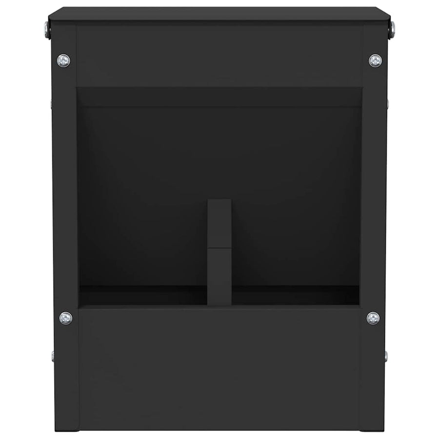 Konijnenvoer Zwart 20 x 12,5 x 25 cm Koudgewalst Staal