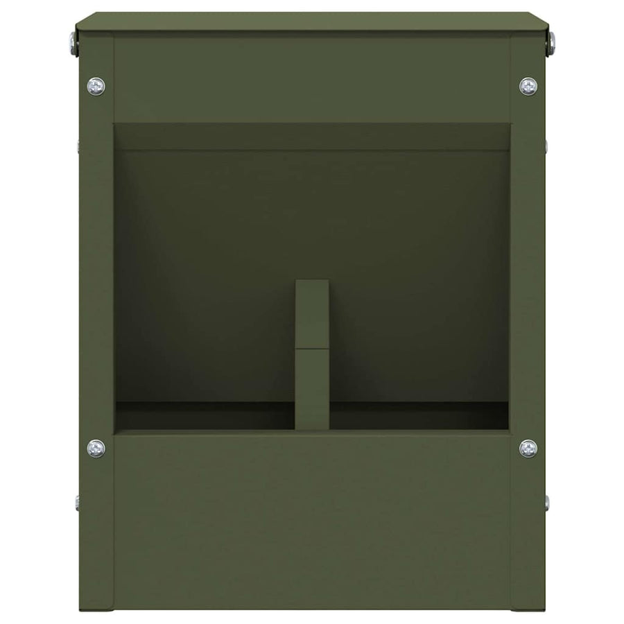 Konijnenvoer Olijf Groen 20 x 12,5 x 25 cm Koudgewalst Staal