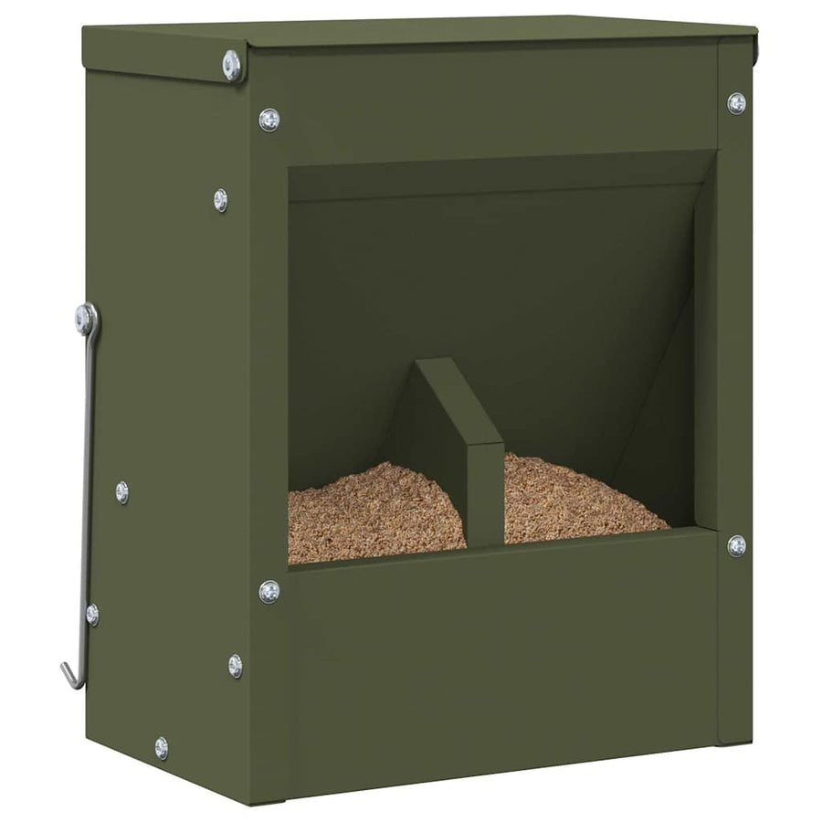 Konijnenvoer Olijf Groen 20 x 12,5 x 25 cm Koudgewalst Staal