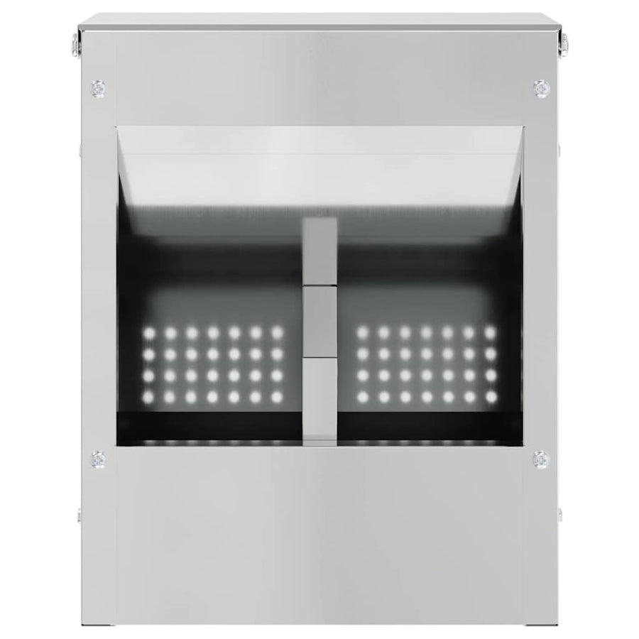 Konijnenvoer Zilver 20 x 12,5 x 25 cm Gegalvaniseerd staal