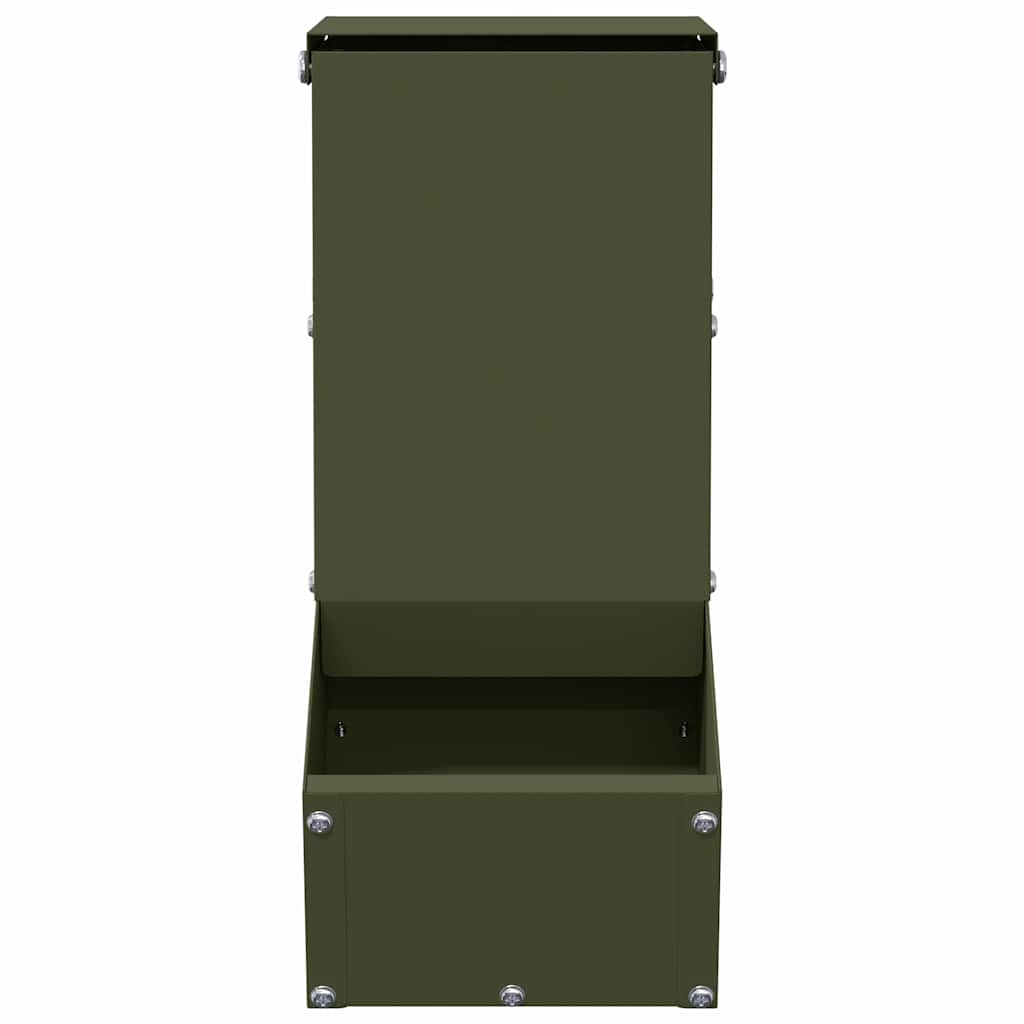 Konijnenvoer Olijf Groen 17.5 x 26 x 28.5 cm Koudgewalst Staal