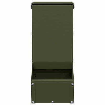 Konijnenvoer Olijf Groen 17.5 x 26 x 28.5 cm Koudgewalst Staal