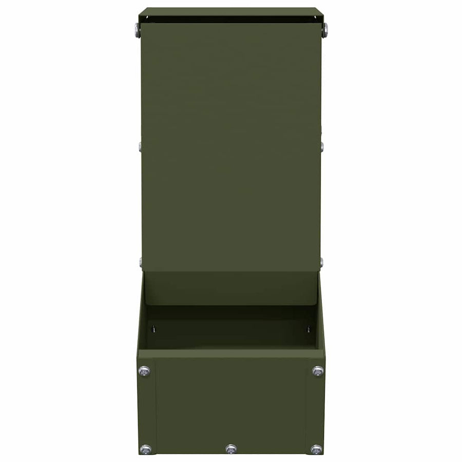 Konijnenvoer Olijf Groen 17.5 x 26 x 28.5 cm Koudgewalst Staal