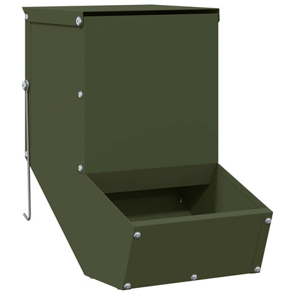 Konijnenvoer Olijf Groen 17.5 x 26 x 28.5 cm Koudgewalst Staal