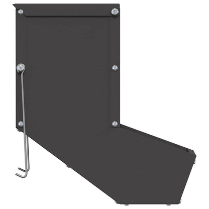 Konijnenvoer Zwart 12,5 x 26 x 28,5 cm Koudgewalst Staal