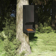 Hertenvoerbak 28x30x80 cm koudgewalst staal zwart