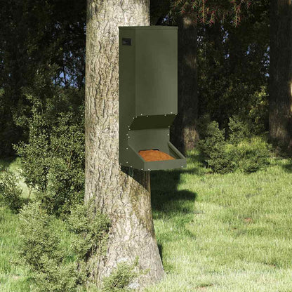 Hertenvoerbak Olijf Groen 28 x 30 x 80 cm Koudgewalst Staal