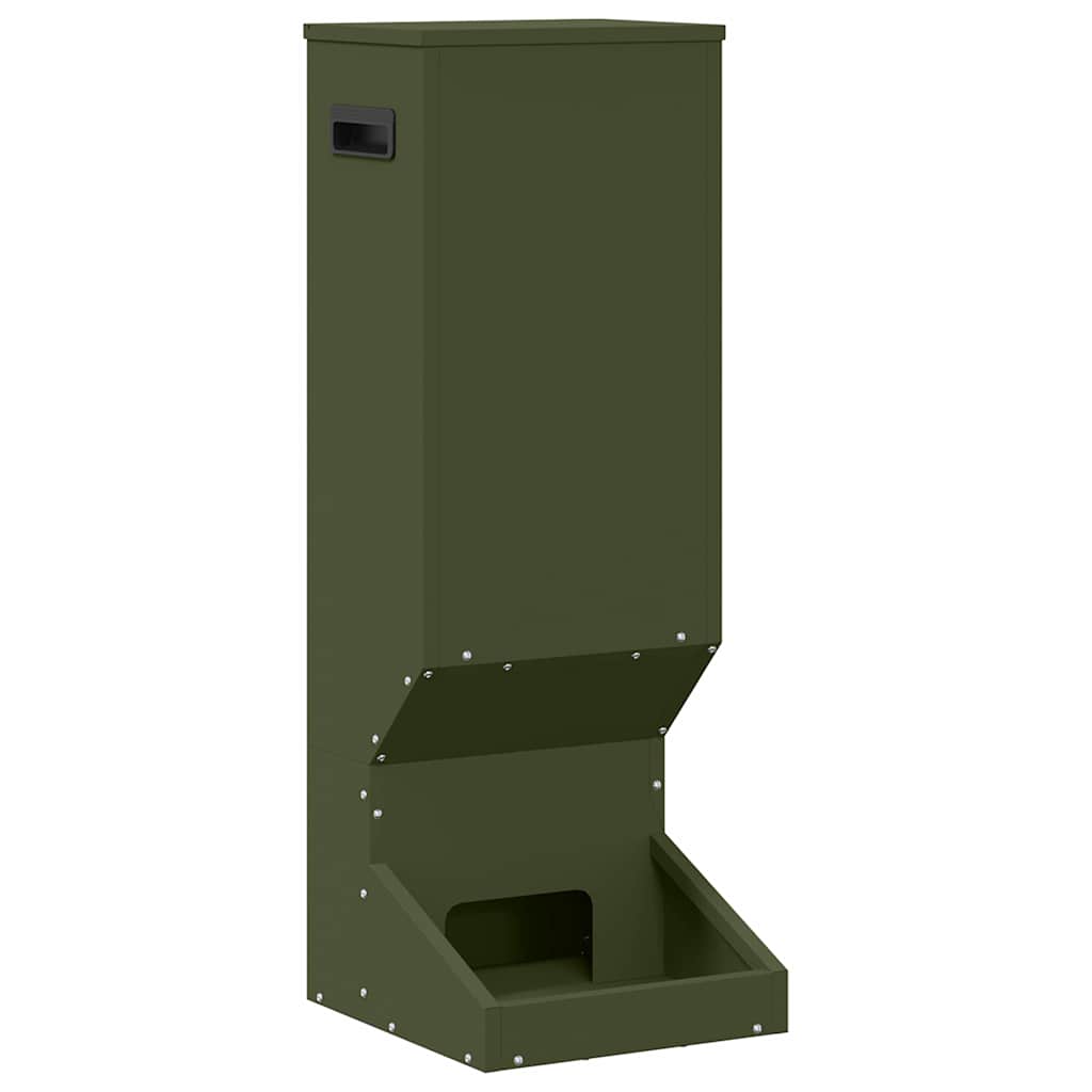 Hertenvoerbak Olijf Groen 28 x 30 x 80 cm Koudgewalst Staal
