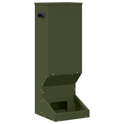 Hertenvoerbak Olijf Groen 28 x 30 x 80 cm Koudgewalst Staal