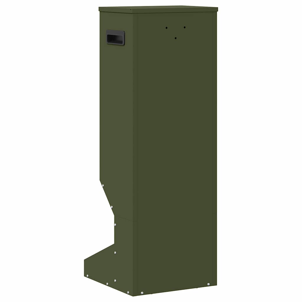 Hertenvoerbak Olijf Groen 28 x 30 x 80 cm Koudgewalst Staal