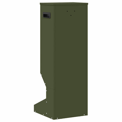 Hertenvoerbak Olijf Groen 28 x 30 x 80 cm Koudgewalst Staal