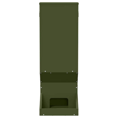 Hertenvoerbak Olijf Groen 28 x 30 x 80 cm Koudgewalst Staal