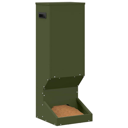 Hertenvoerbak Olijf Groen 28 x 30 x 80 cm Koudgewalst Staal