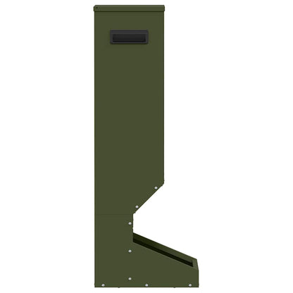 Hertenvoerbak Olijf Groen 28 x 30 x 80 cm Koudgewalst Staal
