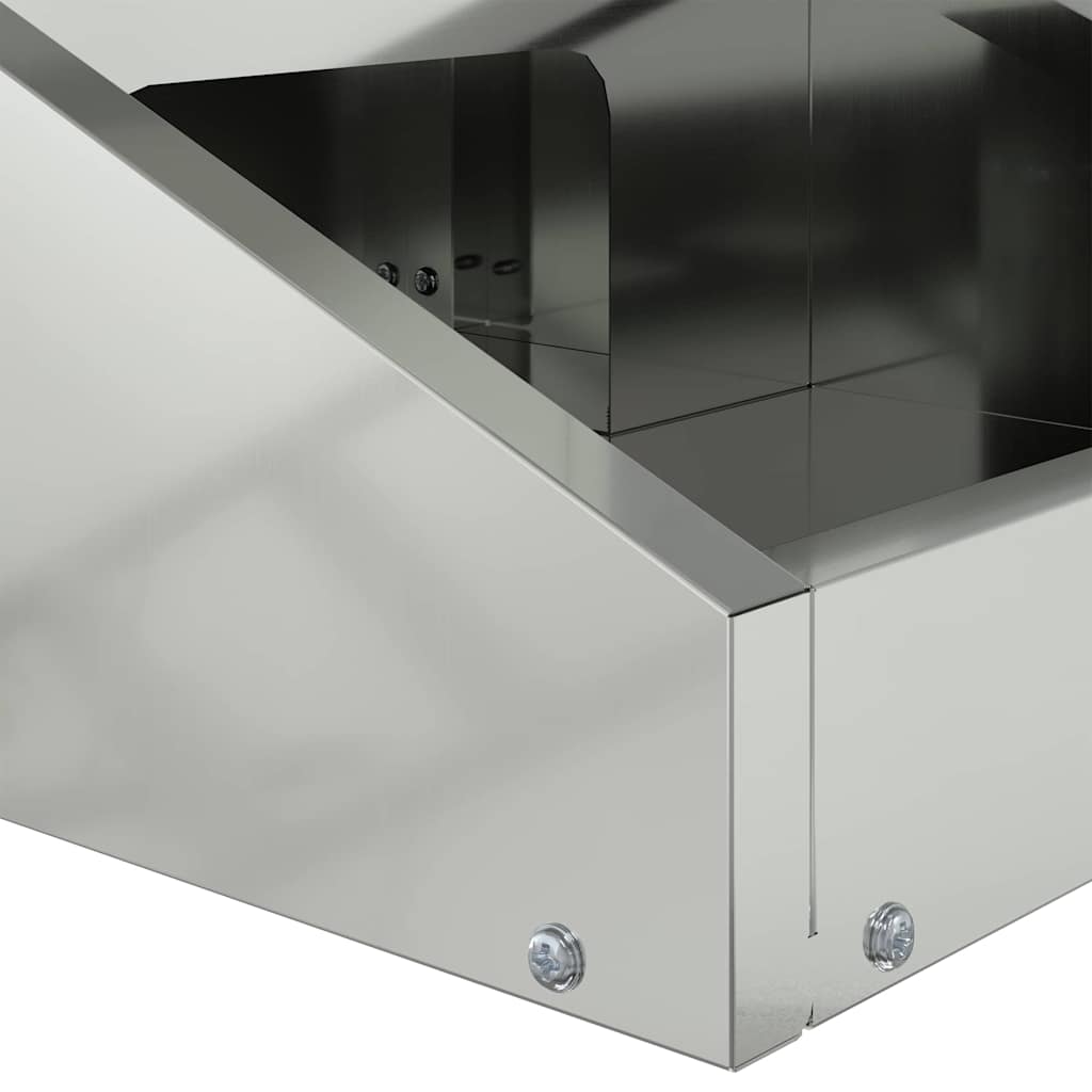 Hertenvoerbak Zilver 28 x 30 x 80 cm Gegalvaniseerd staal