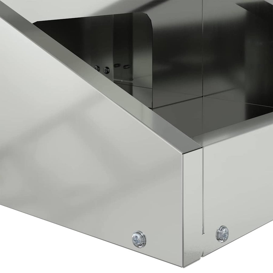 Hertenvoerbak Zilver 28 x 30 x 80 cm Gegalvaniseerd staal