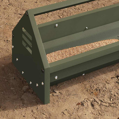 Kippen voederbak Olijf Groen 108 x 20,5 x 20 cm