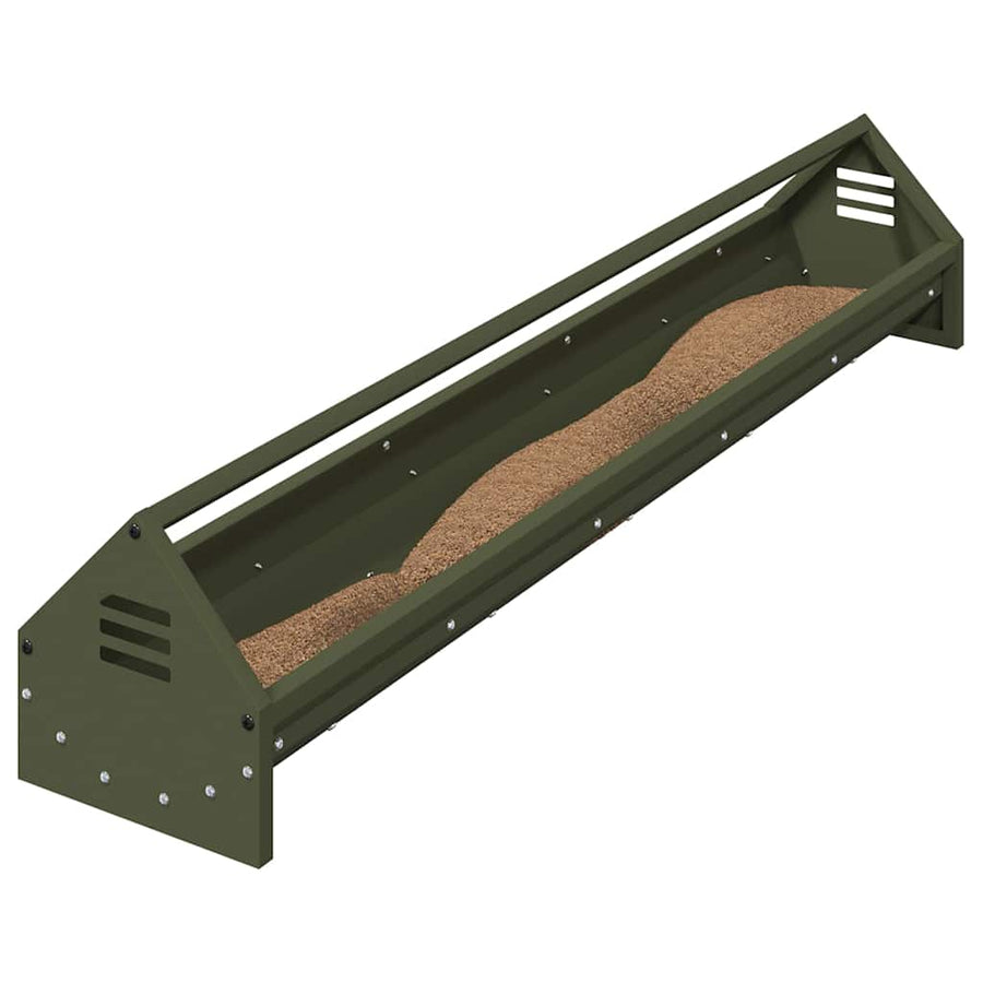 Kippen voederbak Olijf Groen 108 x 20,5 x 20 cm