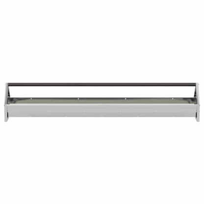 Kippen voederbak Zilver 108 x 20,5 x 20 cm Gegalvaniseerd staal
