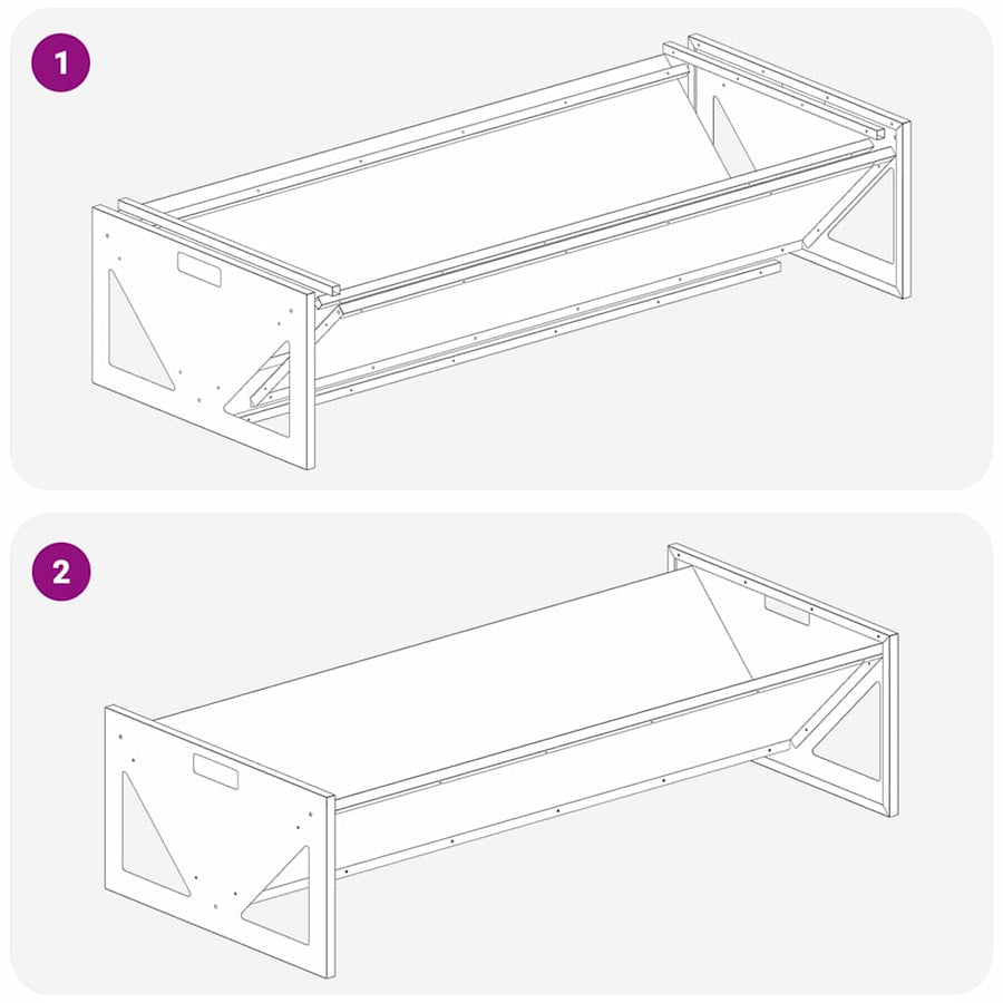Voederbak voor vee Zilver 108 x 50 x 28 cm Gegalvaniseerd staal
